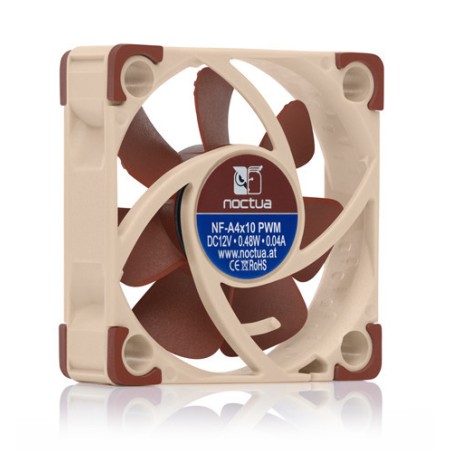 25729-NOCTUA VENTILADOR NF-A4X10 PWM, 40MM FAN, 40X40X10MM, 12V, 5000RPM/3700RPM/1000RPM, 19,6 DB(A), 8,9 M3/H, 1,95 MM