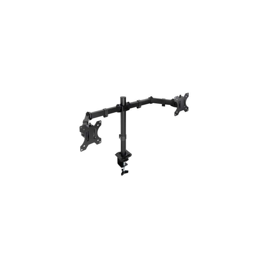25769-TooQ Soporte de Mesa para 2 Pantallas 17"-27", Negro