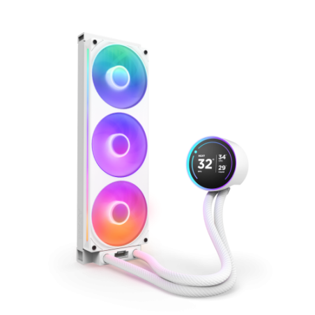 25872-NZXT Kraken Elite 360 RGB Procesador Sistema de refrigeracion liquida todo en uno 12 cm Blanco 1 pieza(s)