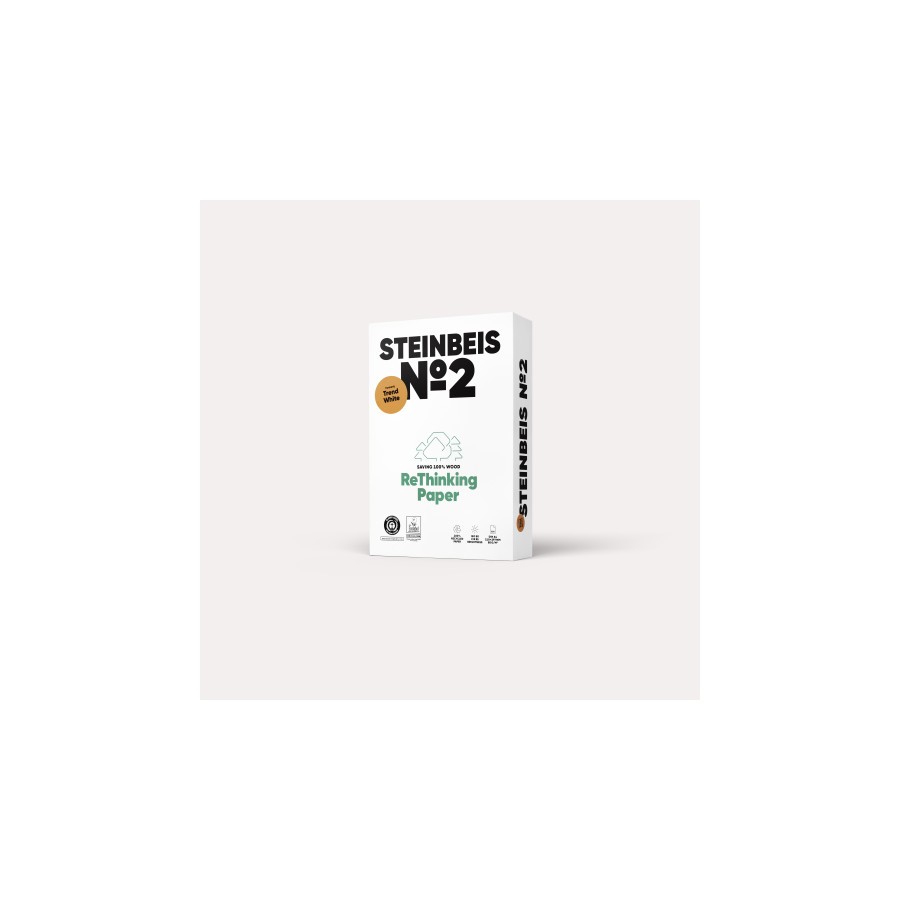 2592-PAQUETE 500H PAPEL RECICLADO 80GR A4 TREND WHITE No2 ISO80 STEINBEIS 40002164 2592-PAQUETE 500H PAPEL RECICLADO 80GR A4 TREND WHITE No2 ISO80 STEINBEIS 40002164