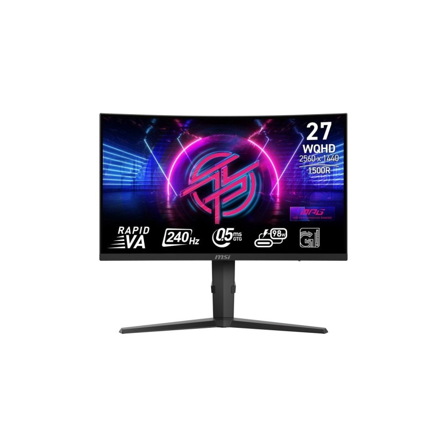 25952-MSI MONITOR MPG 275CQRXF. 27" RAPID VA CURVO 1500R. 2560X1440 . 240HZ. NEGRO