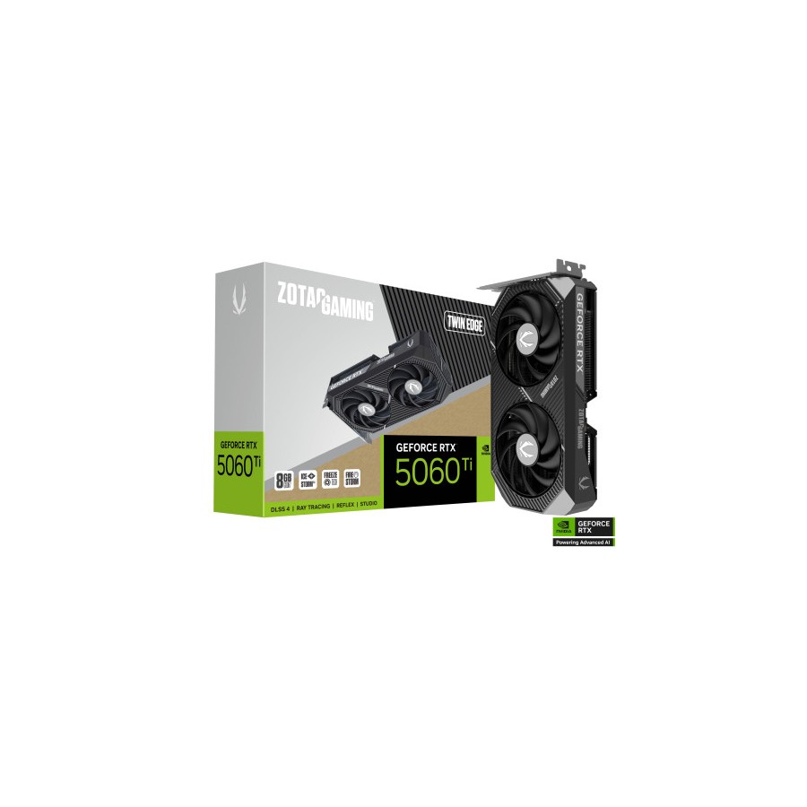26338-VGA ZOTAC RTX 5060 TI 8GB TWIN EDGE,NV,RTX5060TI,8GB,GDDR7,128BIT,1HDMI+3DP,2 VENTILADORES (ZT-B50610E-10M) 26338-VGA ZOTAC RTX 5060 TI 8GB TWIN EDGE,NV,RTX5060TI,8GB,GDDR7,128BIT,1HDMI+3DP,2 VENTILADORES (ZT-B50610E-10M)