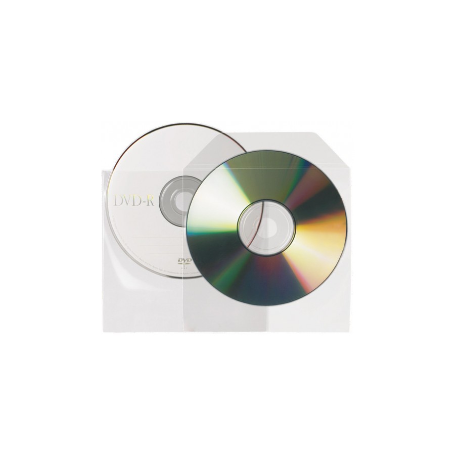 2634-PACK DE 25 FUNDAS CD-DVD PP TRANSPARENTE NO ADHESIVAS CON SOLAPA 3L 10295 2634-PACK DE 25 FUNDAS CD-DVD PP TRANSPARENTE NO ADHESIVAS CON SOLAPA 3L 10295