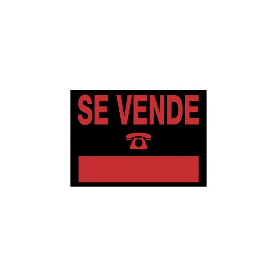 26474-CARTEL "SE VENDE" 500X350 MM PVC NEGRO ARCHIVO 2000 6165 NE