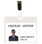 2655-KIT 25 IDENTIFICADORES VISITA PVC TRANSPARENTE FLEXIBLE 82,5X103 MM - INCLUYE TARJETAS TARIFOLD 200500