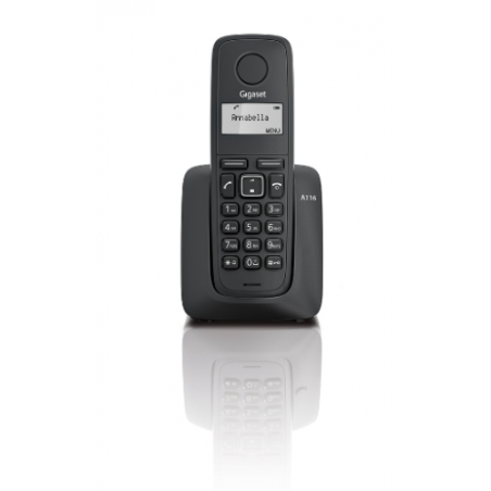 26590-Gigaset A116 Telefono DECT Identificador de llamadas Negro
