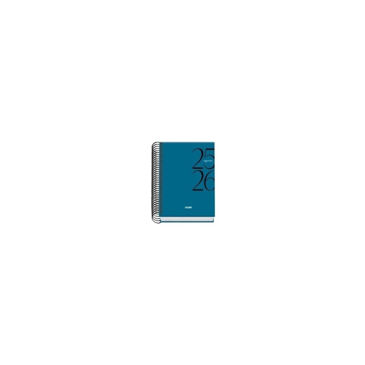 AGENDA ESCOLAR 2025 2026 TAMANO A6 TAPA CARTON FORRADO DiA PaGINA MODELO SYSTEM BASIC AZUL DOHE 52064