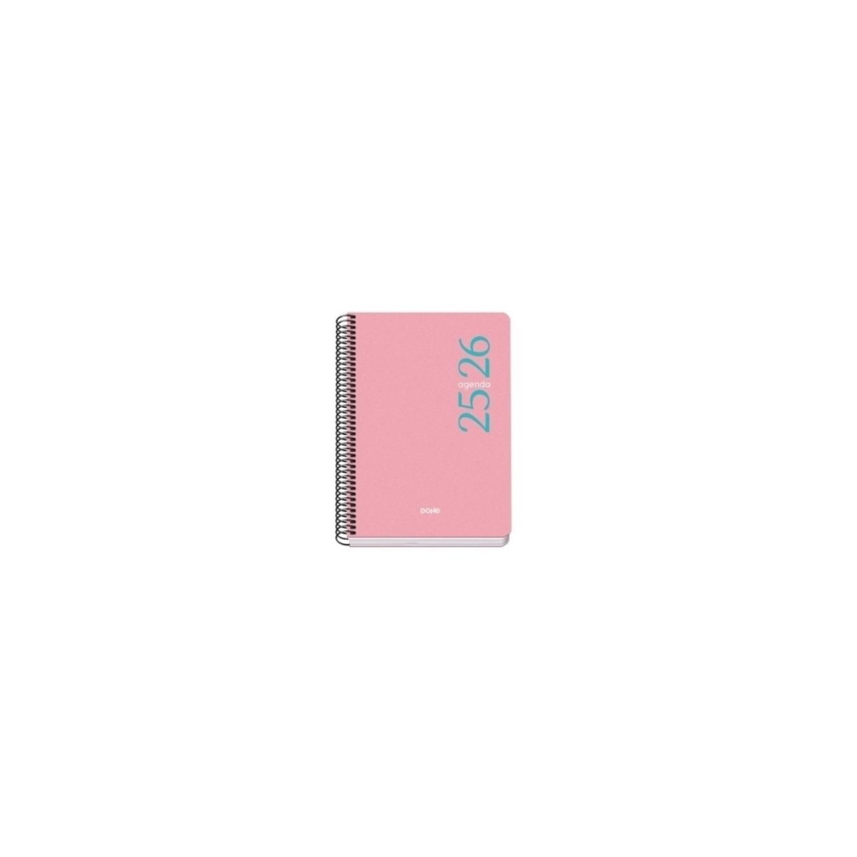 AGENDA ESCOLAR 2025 2026 TAMANO A5 TAPA POLIPROPILENO SEMANA VISTA MODELO ESENCIAL BASIC ROSA DOHE 52069