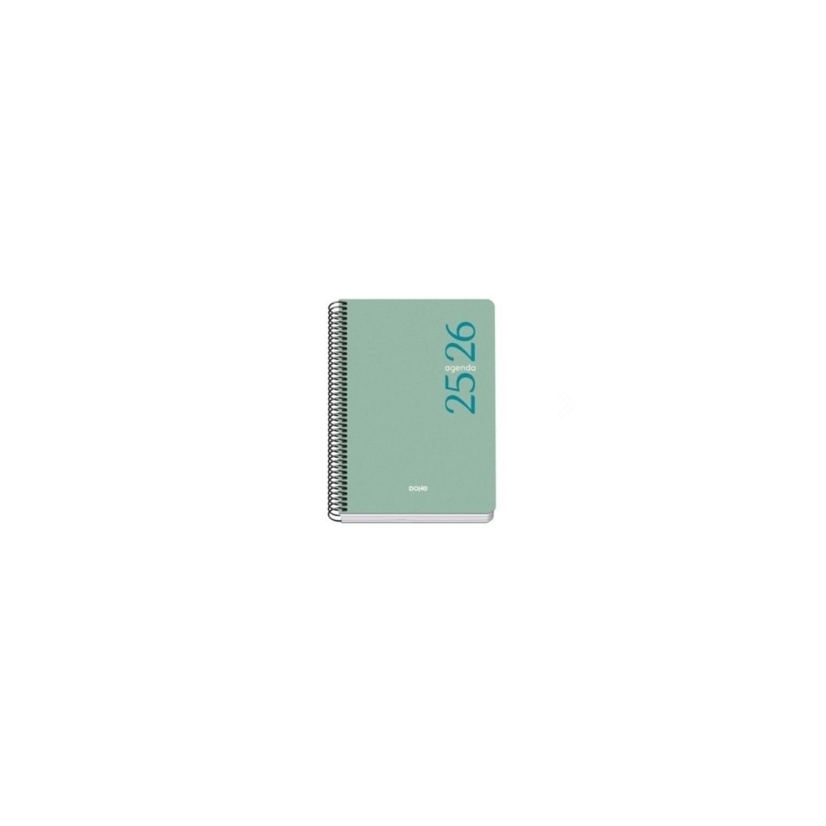 AGENDA ESCOLAR 2025 2026 TAMANO A5 TAPA POLIPROPILENO SEMANA VISTA MODELO ESENCIAL BASIC VERDE DOHE 52070