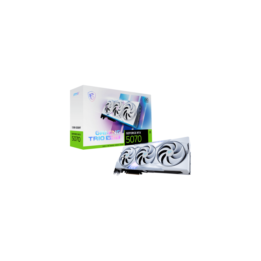 26766-MSI GAMING GeForce RTX 5070 12G TRIO OC WHITE NVIDIA 12 GB GDDR7