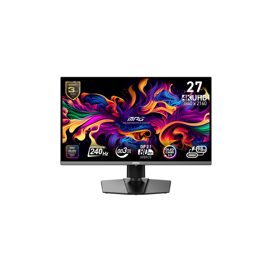 26906-MSI MPG 272URX QD-OLED pantalla para PC 67,3 cm (26.5") 3840 x 2160 Pixeles 4K Ultra HD Negro