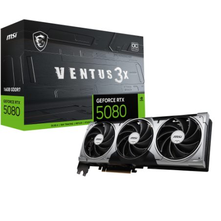 27189-MSI VENTUS GeForce RTX5080 16G 3X OC NVIDIA GeForce RTX 5080 16 GB GDDR7