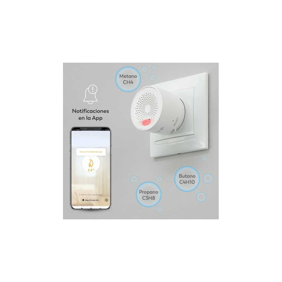 27423-DETECTOR DE SEGURIDAD DE GAS SMART WIFI GARZA 401347C