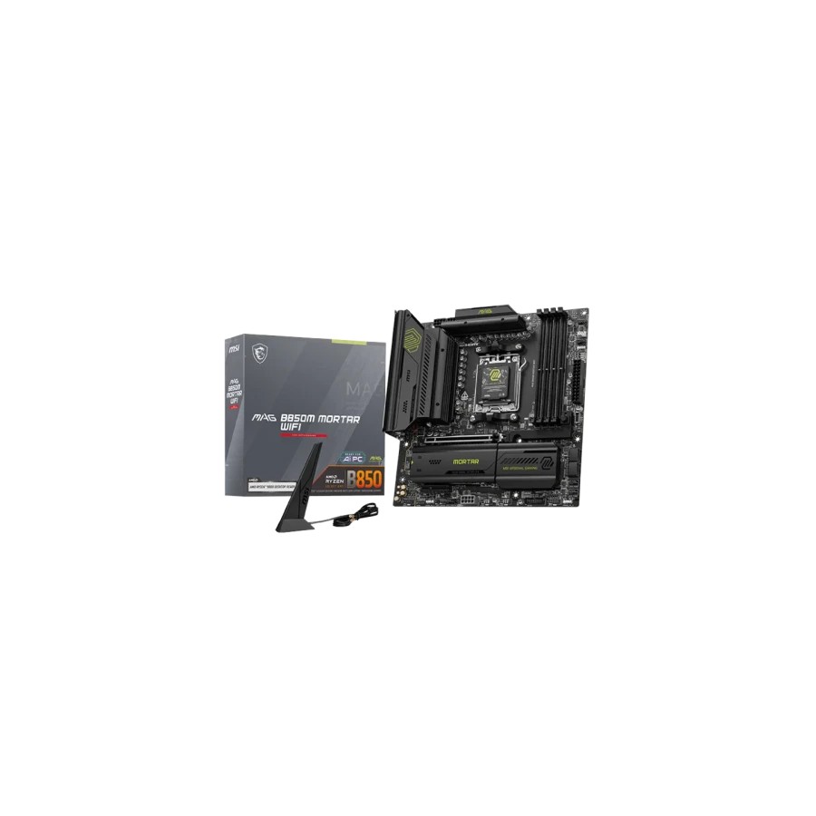 27432-PLACA MSI MAG B850M MORTAR WIFI,AMD,AM5,B850,4DDR5,256GB,1HDMI,4SATA3+3M.2,5GBLAN+WIFI7+BT5.4,9USB3.2,MATX
