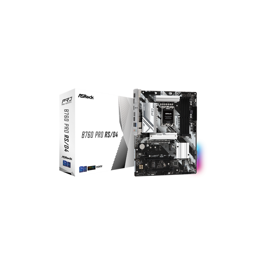 27584-Asrock B760 Pro RS/D4 Intel B760 LGA 1700 ATX