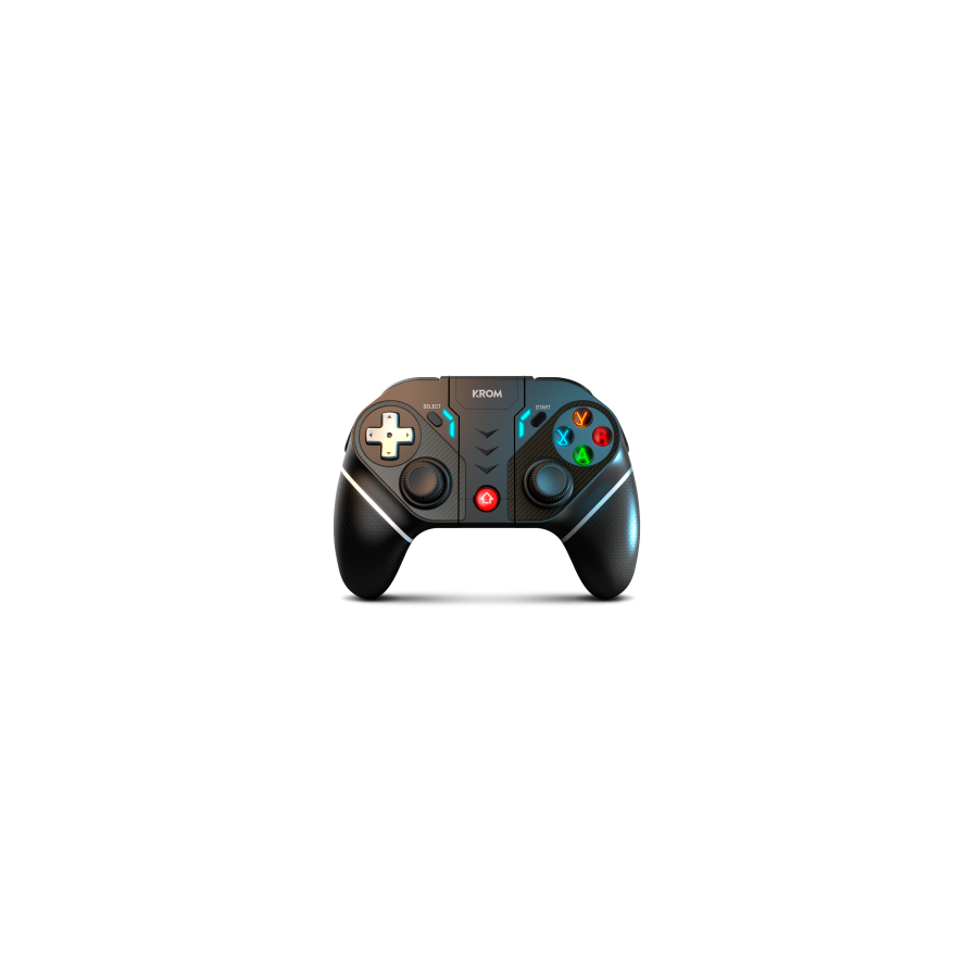 27903-Krom KEXAL Negro, Rojo, Blanco Bluetooth/USB Gamepad Analogico/Digital Android, Nintendo Switch, PC, iOS