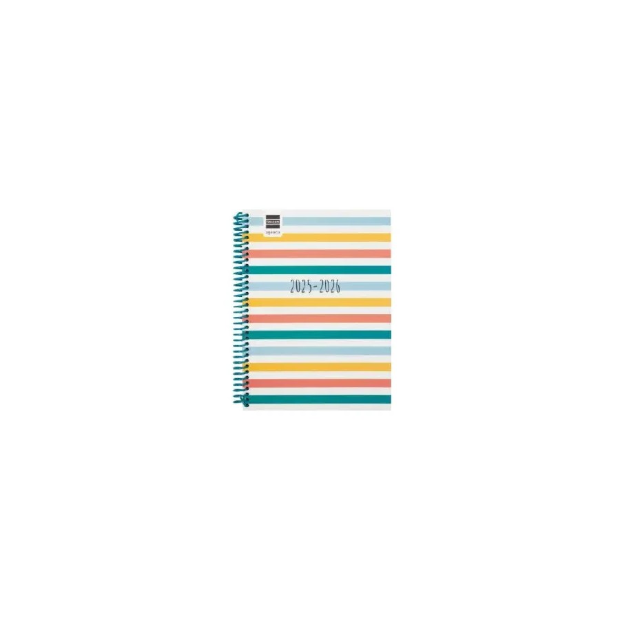 27946-AGENDA ESCOLAR 2025-2026 DIVA 4o 155X212 SEMANA VISTA HORIZONTAL COLORS+ FINOCAM 536140526