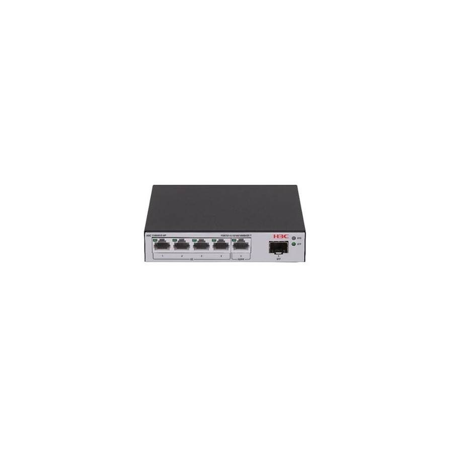 28195-H3C LS-1600V2-6P-GL switch Gestionado L2 Gigabit Ethernet (10/100/1000) Negro, Gris