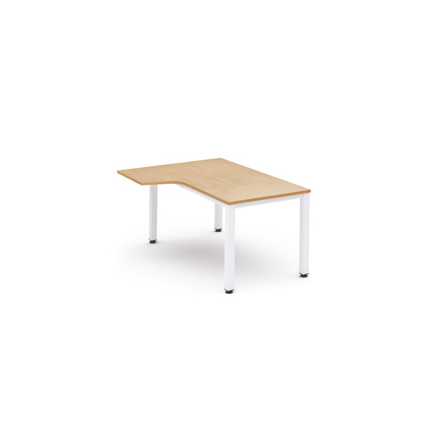 2830-MESA DE OFICINA SERIE EXECUTIVE FORMA L IZQUIERDA 160X120 BLANCO/HAYA ROCADA 2053AM01