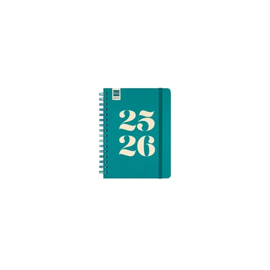 28330-AGENDA ESCOLAR 2025-2026 CURSO COSMO 4o 155X212  SEMANA VISTA HORIZONTAL AQUA+ FINOCAM 537050426