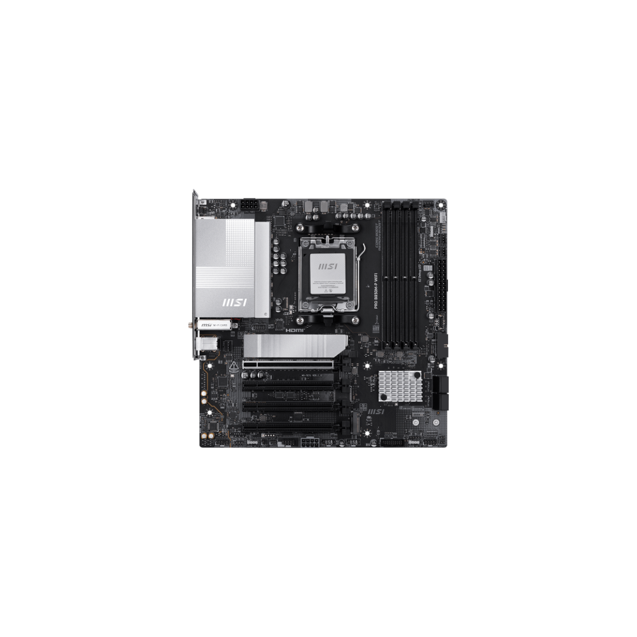 28482-PLACA MSI PRO B850M-P WIFI,AMD,AM5,B850,4DDR5,256GB,1HDMI+1DP,4SATA3+3M.2,5GBLAN+WIFI7+BT5.4,7USB3.2,MATX