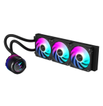 28566-GIGABYTE Refrigeracion liquida para CPU AORUS WATERFORCE X II 360 AIO - 3 ventiladores ARGB de 120 mm, pantalla LC