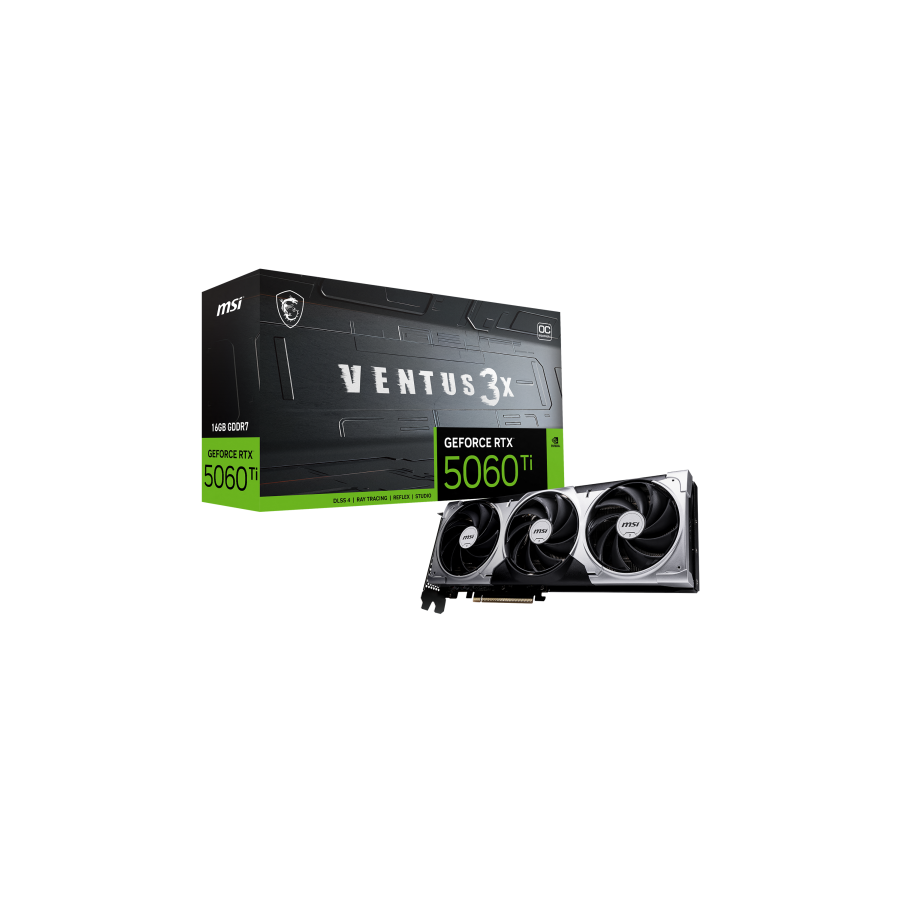 28596-MSI VENTUS GeForce RTX 5060 TI 16G 3X OC NVIDIA 16 GB GDDR7