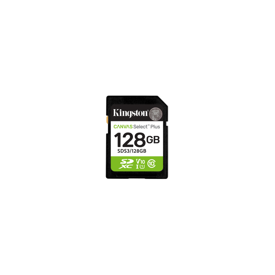 28729-Kingston Technology 128 GB SDXC Canvas Select Plus Gen3 150 MB/s C10 UHS-I U1 V10 28729-Kingston Technology 128 GB SDXC Canvas Select Plus Gen3 150 MB/s C10 UHS-I U1 V10