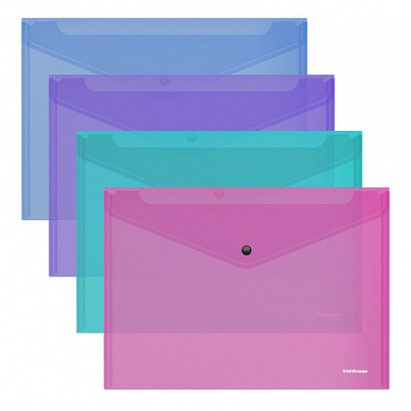28743-SOBRE FIZZY VIVID, SEMITRANSPARENTE, A4, COLORES SURTIDOS ERICH KRAUSE 47043