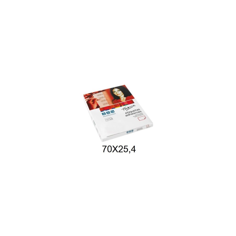 28827-CAJA 100 HOJAS ETIQUETAS ADHESIVAS ILC BLANCA 70X25,4 FABRISA 15299