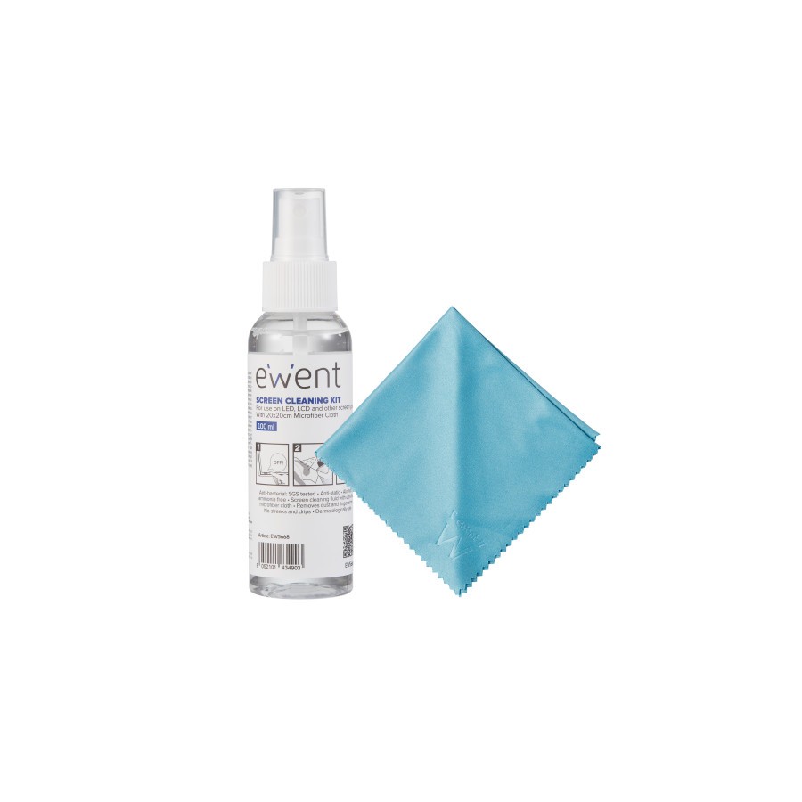 29225-Ewent EW5668 kit de limpieza para computadora Pantallas / Plasticos, Universal Kit de limpieza para equipos 100 ml 29225-Ewent EW5668 kit de limpieza para computadora Pantallas / Plasticos, Universal Kit de limpieza para equipos 100 ml
