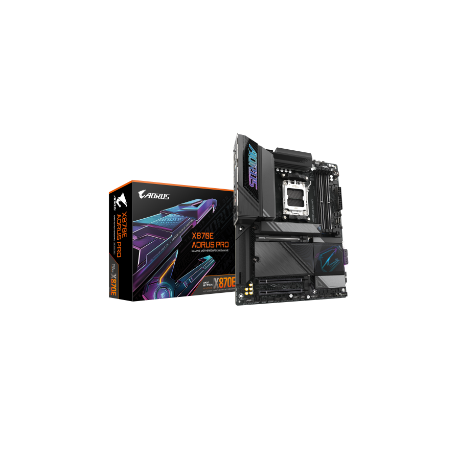 29239-GIGABYTE Placa base X870E AORUS PRO - Compatible con CPUs AMD Ryzen 9000, VRM digital de 16+2+2 fases, hasta 8000M 29239-GIGABYTE Placa base X870E AORUS PRO - Compatible con CPUs AMD Ryzen 9000, VRM digital de 16+2+2 fases, hasta 8000M