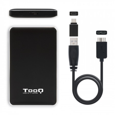 29248-TooQ Caja externa para discos duros 2.5" SATA I/II/III a USB 3.1 Gen1 con UASP