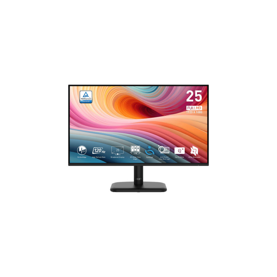 29593-MSI MONITOR PRO MP251L E2.  24.5" PLANO. IPS. 1920x1080. 120Hz. NEGRO.