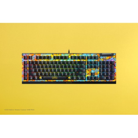 29648-TECLADO RAZER BLACKWIDOW V4 X GREEN SWITCH POKEMON KANTO STARTERS (US LAYOUT) (RZ03-04704200-R3M1)