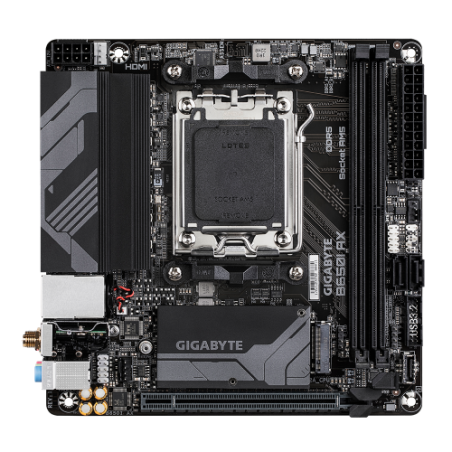 29845-GIGABYTE B650I AX Placa base - AMD Ryzen serie 9000, VRM de 5+2+1 fases, hasta 6400 MHz DDR5 (OC), 1xPCIe 4.0 M.2,