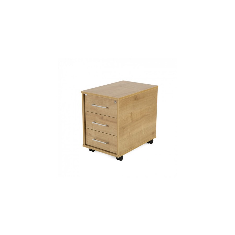 3008-CAJONERA BUCK MOVIL 3 CAJONES. COLOR: ESTRUCTURA ROBLE / FRONTAL ROBLE ROCADA 4003AR08V24