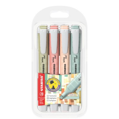 ESTUCHE PLASTICO SWING COOL NATURE 4 UNIDADES SURTIDAS TRAZO 1 4MM STABILO 275 4 09