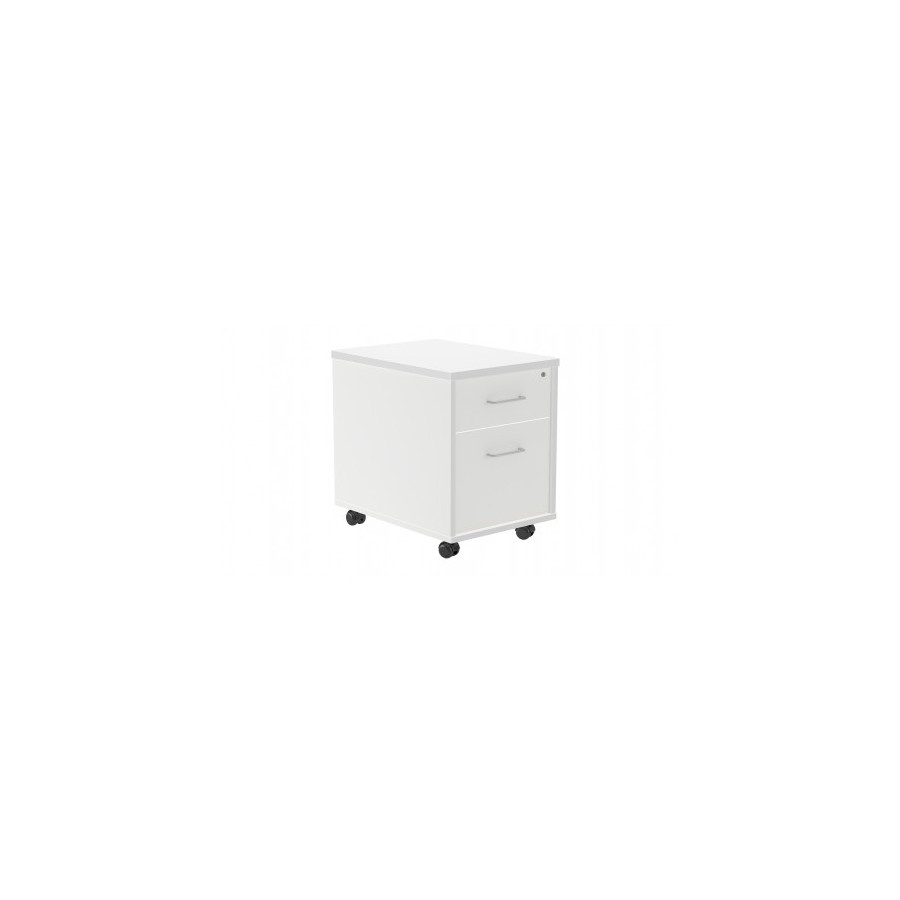 3014-CAJONERA BUCK MOVIL 1 CAJON + CARPETERO. COLOR: ESTRUCTURA BLANCA / FRONTAL BLANCO ROCADA 4004AW04V24