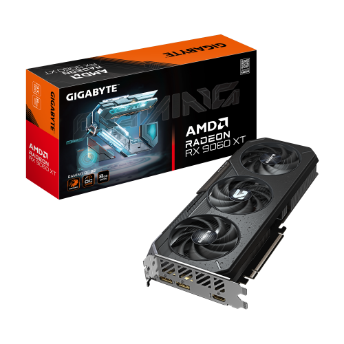 30173-GIGABYTE Radeon RX 9060 XT GAMING OC 8G Tarjeta Grafica - 8GB GDDR6, 128bit, PCI-E 5.0, 3320 MHz Frecuencia del nu