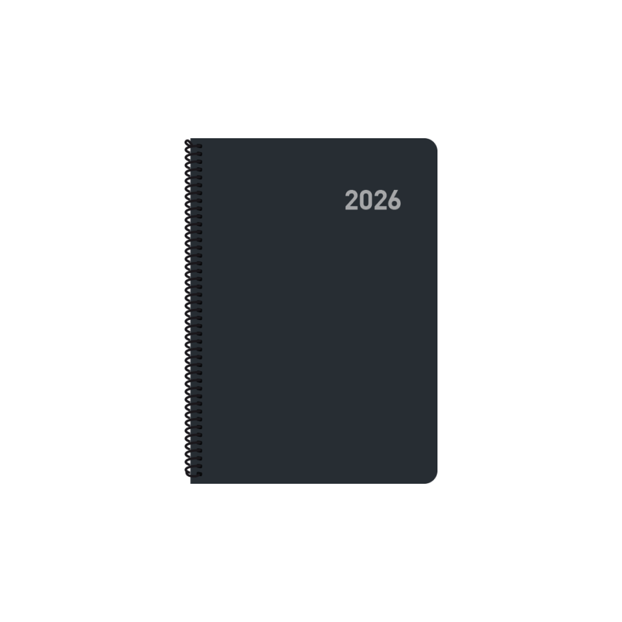 30209-AGENDA 2026 ROMA D/P 15x21 NEGRA CON ESPIRAL CASTELLANO INGRAF 356409