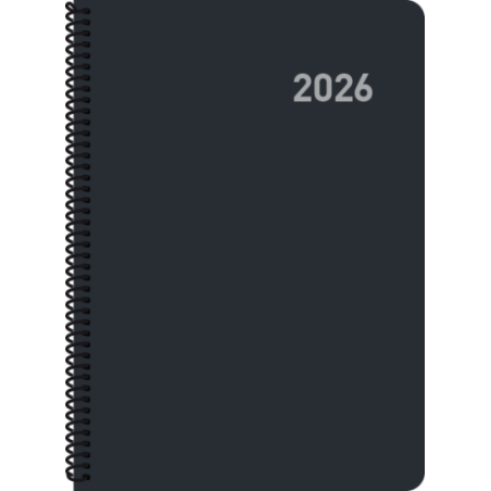 30209-AGENDA 2026 ROMA D/P 15x21 NEGRA CON ESPIRAL CASTELLANO INGRAF 356409