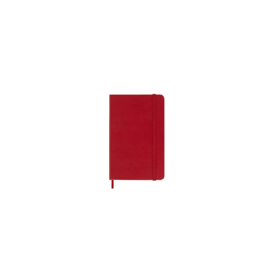 30217-AGENDA 2026 TAPA DURA 12 MESES DIARIA P (9 x 14 CM) ROJO MOLESKINE DHF212DC2Y26