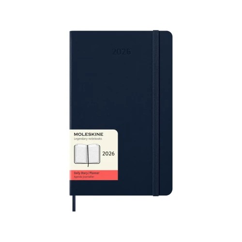 30223-AGENDA 2026 TAPA DURA 12 MESES DIARIA L (13 X 21 CM) AZUL ZAFIRO MOLESKINE DHB2012DC3Y26