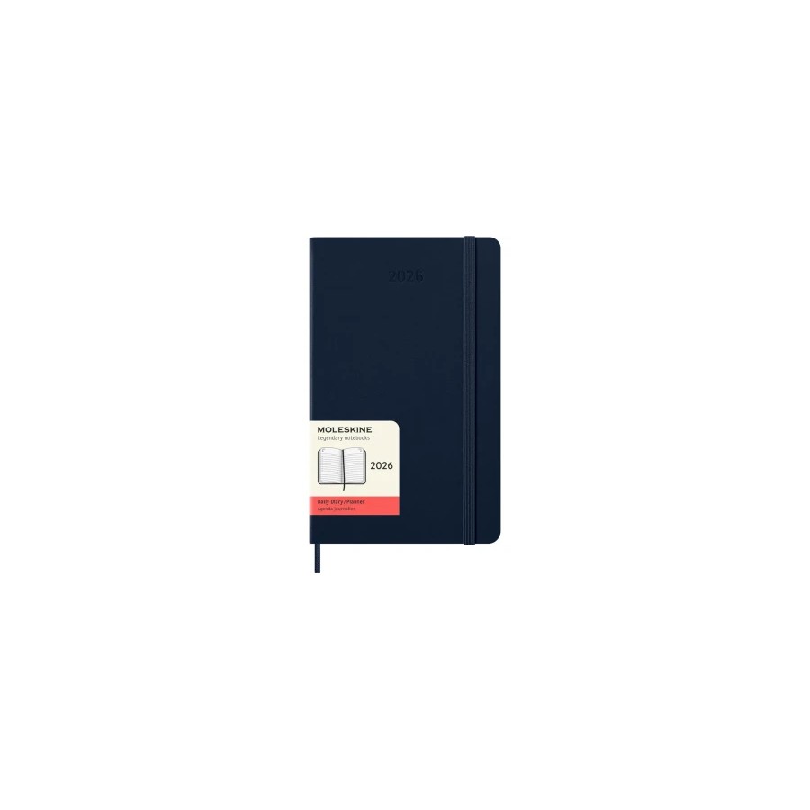 30223-AGENDA 2026 TAPA DURA 12 MESES DIARIA L (13 X 21 CM) AZUL ZAFIRO MOLESKINE DHB2012DC3Y26