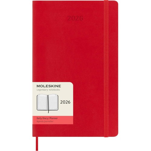 30231-AGENDA 2026 TAPA BLANDA 12 MESES DIARIA L (13 X 21 CM) ROJO MOLESKINE DSF212DC3Y26