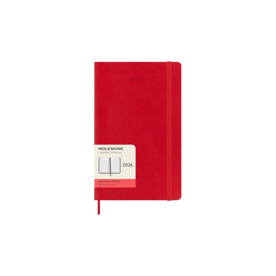 30231-AGENDA 2026 TAPA BLANDA 12 MESES DIARIA L (13 X 21 CM) ROJO MOLESKINE DSF212DC3Y26