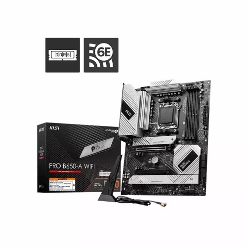 30249-PLACA MSI PRO B650-A WIFI,AMD,AM5,B650,4DDR5,256GB,HDMI+DP,6SATA3+2M.2,2.5GBE+WIFI6E+BT5.3,11USB3.2,ATX