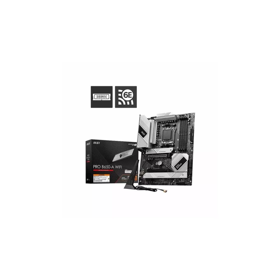 30249-PLACA MSI PRO B650-A WIFI,AMD,AM5,B650,4DDR5,256GB,HDMI+DP,6SATA3+2M.2,2.5GBE+WIFI6E+BT5.3,11USB3.2,ATX 30249-PLACA MSI PRO B650-A WIFI,AMD,AM5,B650,4DDR5,256GB,HDMI+DP,6SATA3+2M.2,2.5GBE+WIFI6E+BT5.3,11USB3.2,ATX
