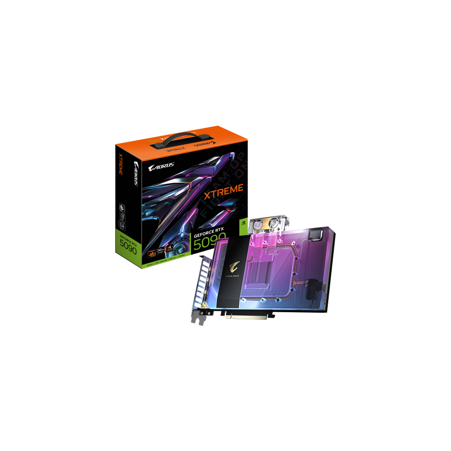 30259-GIGABYTE AORUS GeForce RTX 5090 XTREME WATERFORCE WB 32G Tarjeta Grafica - 32 GB GDDR7, 512 bits, PCI-E 5.0, 2655